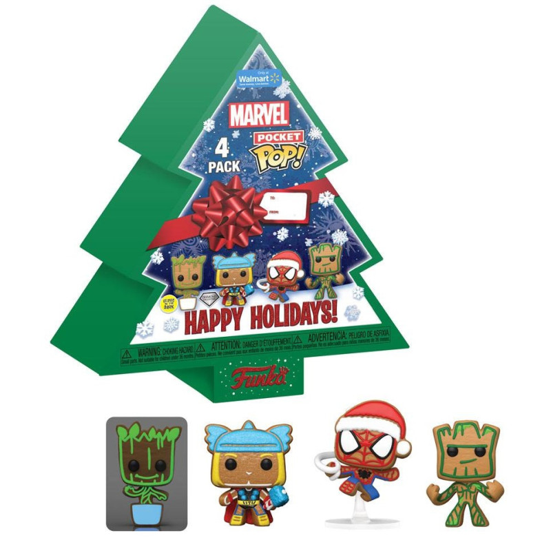 Marvel - Pop! Pocket Holiday Tree (4 porte-clés)