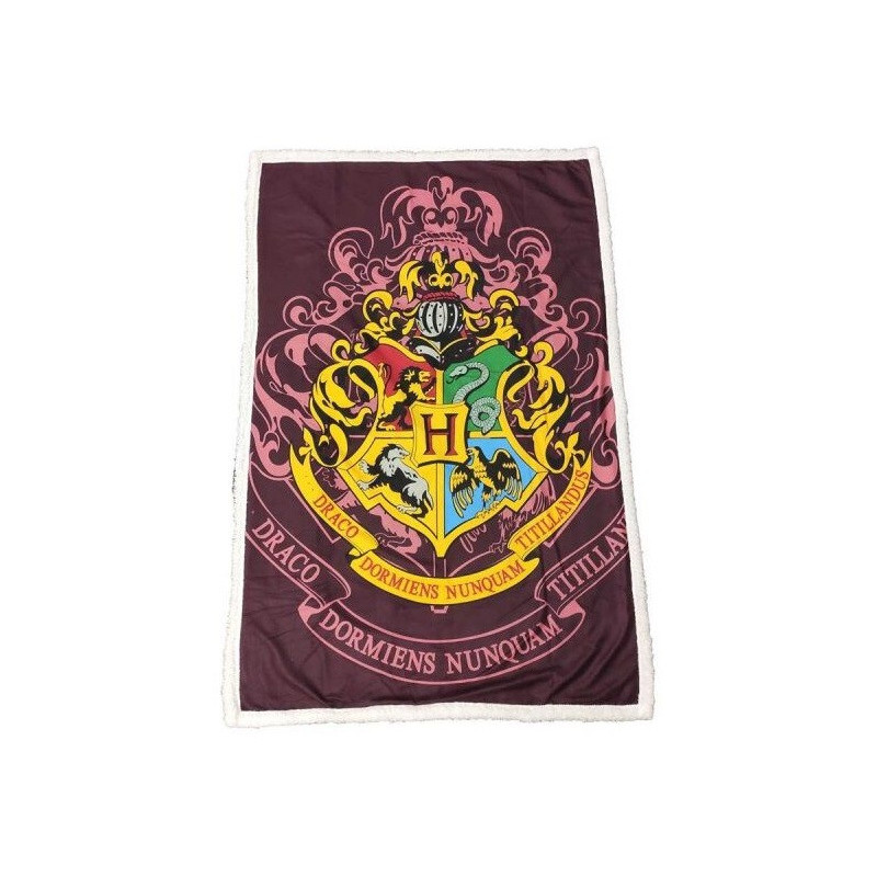 Harry Potter - Couverture plaid sherpa Hogwarts Crest 100 x 150 cm