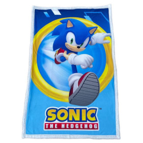 Sonic - Couverture plaid sherpa 100 x 150 cm