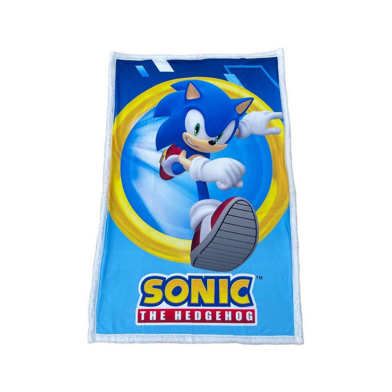 Sonic - Couverture plaid sherpa 100 x 150 cm