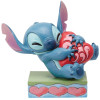 Disney - Traditions - Statue Stitch Avec Un Coeur