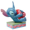 Disney - Traditions - Statue Stitch Avec Un Coeur