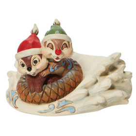 Disney : Tic & Tac - Traditions - Figurine Chip & Dale Luge