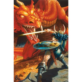 Dungeons and Dragons - Grand poster Classic Red Dragon Battle (61 x 91,5 cm)