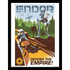 Star Wars - poster encadré Endor (30 x 40 cm)