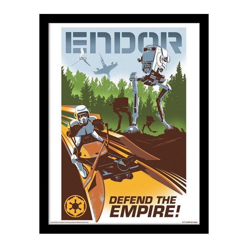Star Wars - poster encadré Endor (30 x 40 cm)