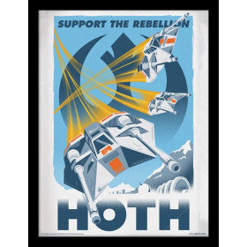 Star Wars - poster encadré Hoth (30 x 40 cm)