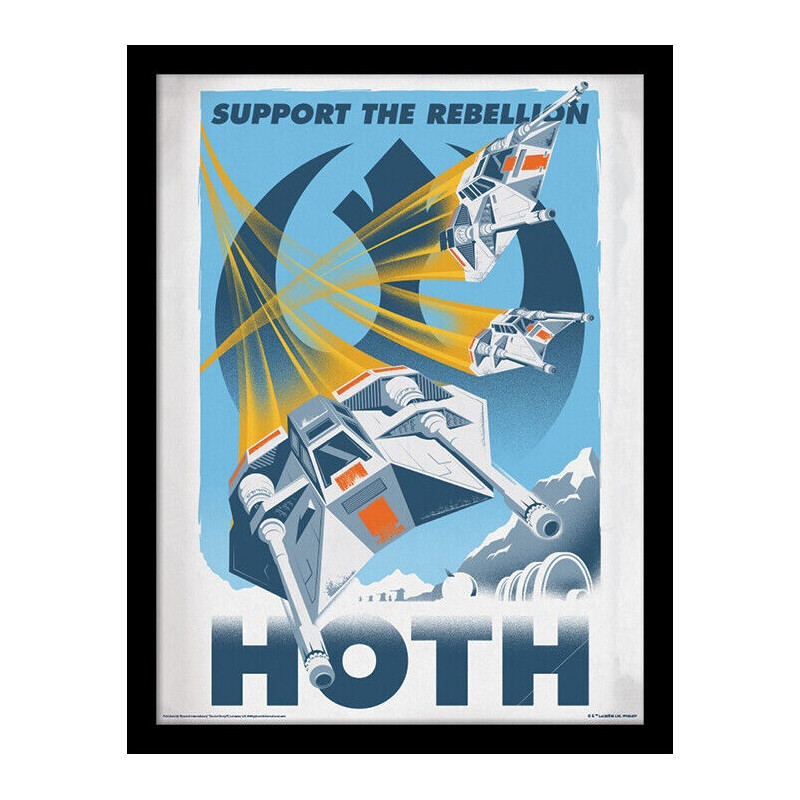 Star Wars - poster encadré Hoth (30 x 40 cm)
