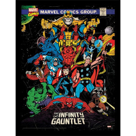Marvel - poster encadré Avengers Infinity Gauntlet (30 x 40 cm)