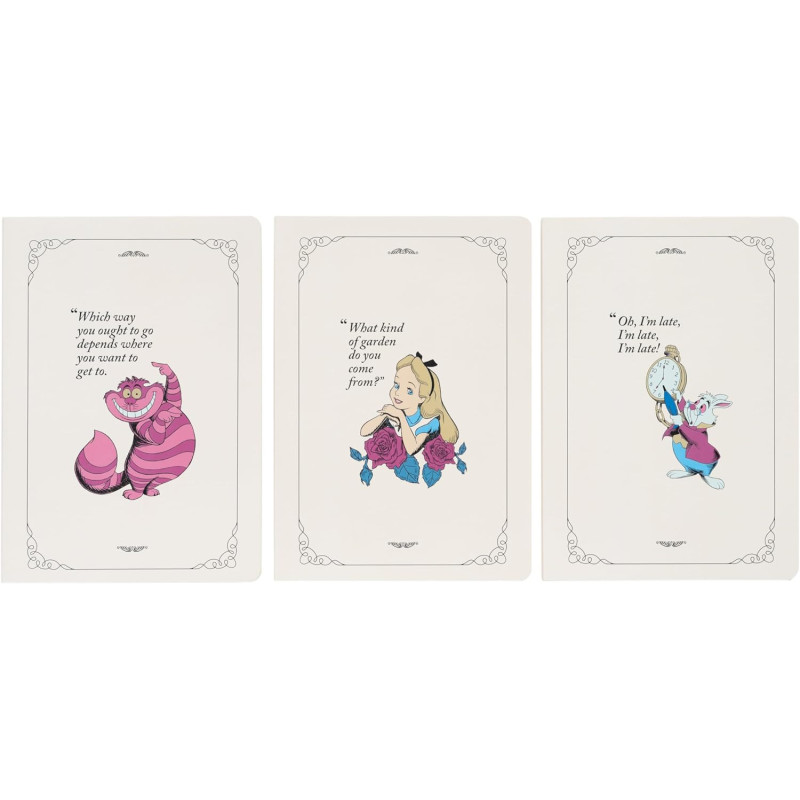Disney - Pack 3 carnets Alice au Pays des Merveilles