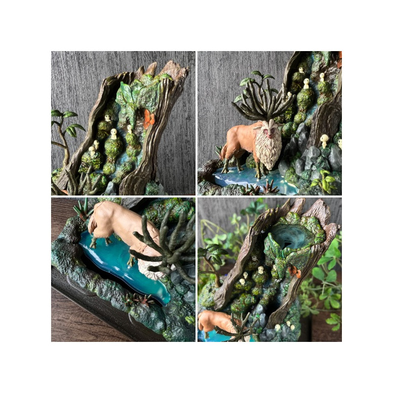 Princesse Mononoké - Statue diorama Jardin d’eau Bonsai Forêt mystérieuse
