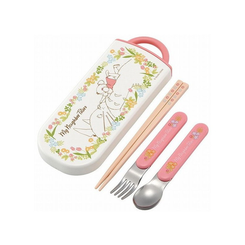 Mon voisin Totoro - Set de baguettes + cuillère + fourchette Mei & Totoro