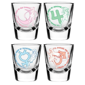 Sailor Moon - Set de 4 verres à shot Guerrières