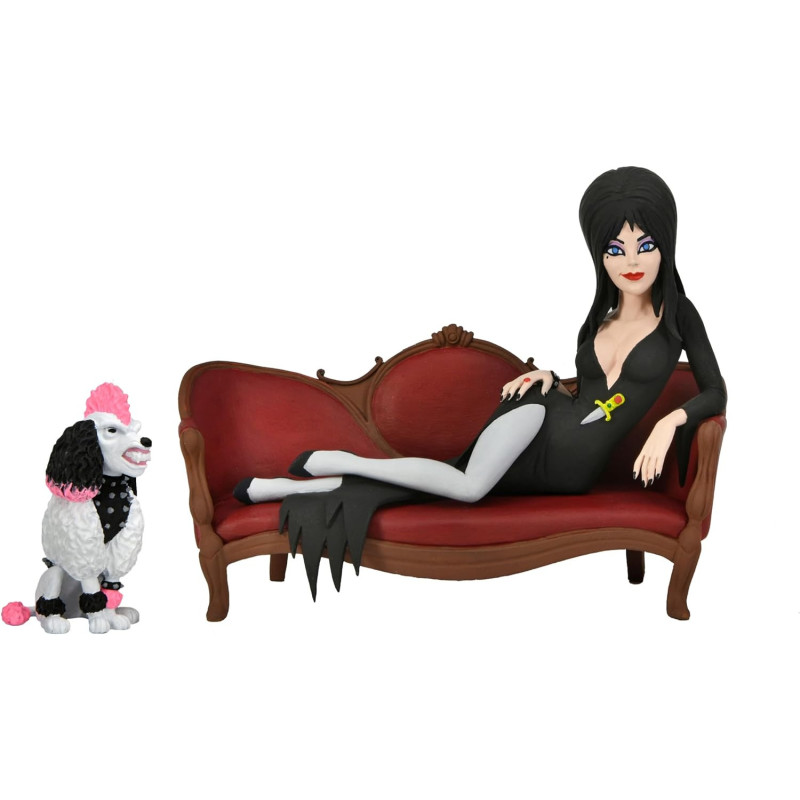 Elvira Mistress of the Dark - Toony Terrors - Figurine Elvira on Couch 15 cm