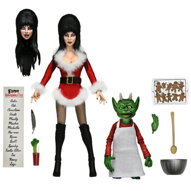 Elvira - Figurine Retro Clothed Very Scary Xmas Elvira 20 cm