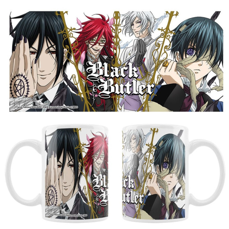 Black Butler - Mug Sebastian, Grell, Ash, Ciel