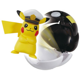 Pokemon - Figurine Monster Collection MonColle Pokedelze Captain Pikachu (Hyperball)