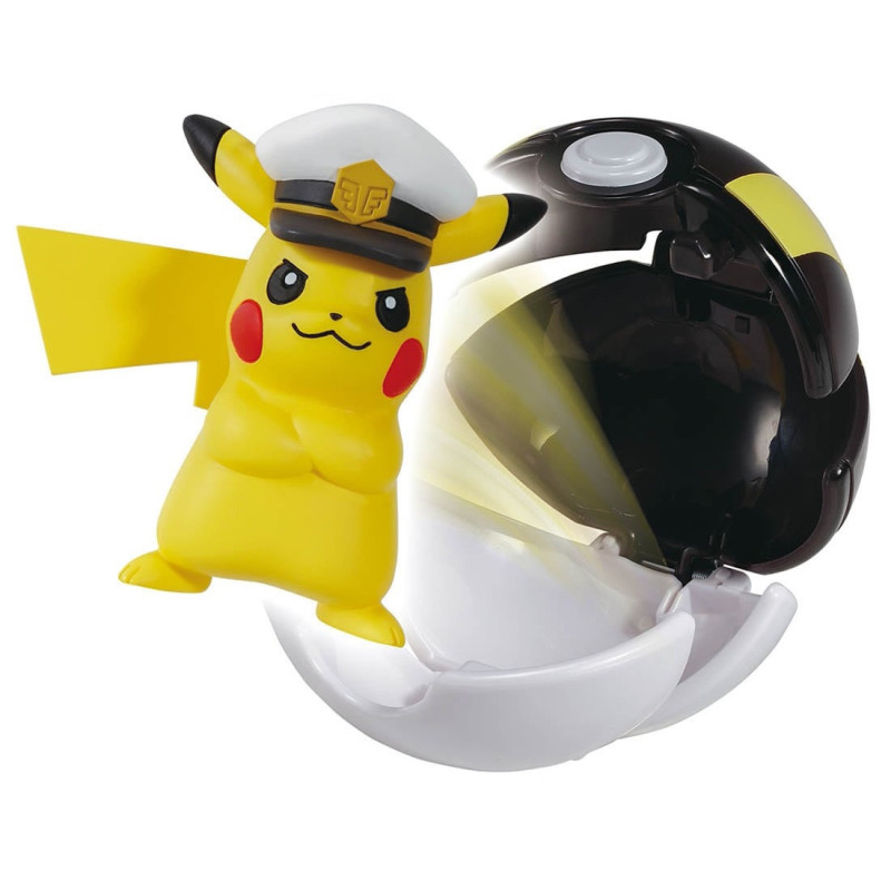 Pokemon - Figurine Monster Collection MonColle Pokedelze Captain Pikachu (Hyperball)