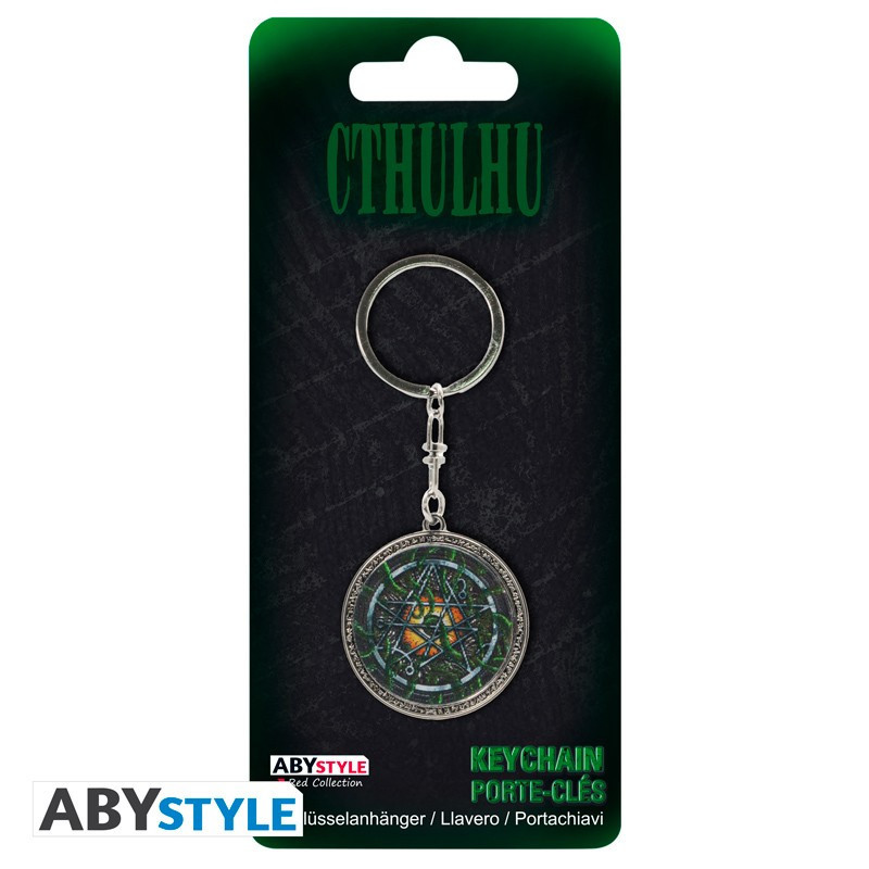 Cthulhu - Porte-clé lenticulaire Necronomicon