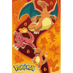 Pokemon - grand poster Type Feu (61 x 91,5 cm)