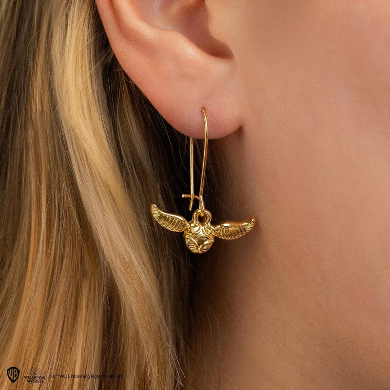 Harry Potter - Boucles d'oreilles Vif d'Or (Golden Snitch)