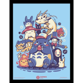 Ilustrata - Poster encadré Creatures Spirits And Friends (30 x 40 cm)