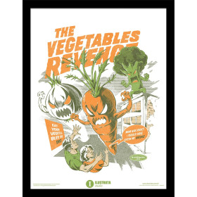 Ilustrata - Poster encadré The Vegetable Revenge (30 x 40 cm)