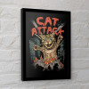 Vincent Trinidad - Poster encadré Cat Attack (30 x 40 cm)