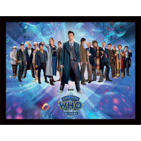Doctor Who - Poster encadré 60 Years of Doctors (30 x 40 cm)