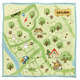 Mon voisin Totoro - Serviette Carte de balade 25 x 25 cm