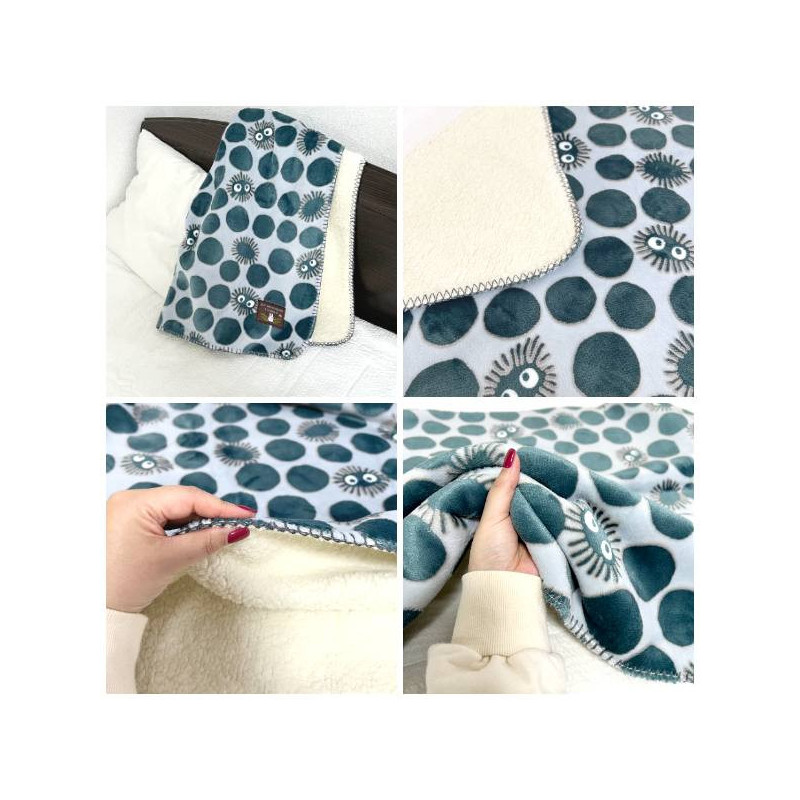 Mon Voisin Totoro - Petit Plaid couverture moirée Noiraudes 70 x 100 cm