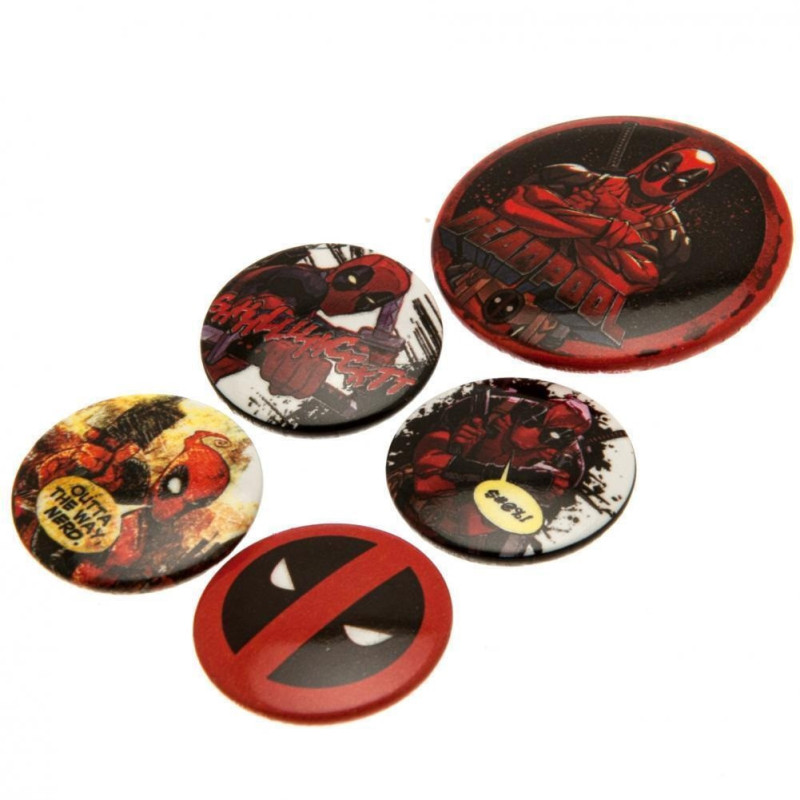 Marvel - Set de 5 badges Deadpool