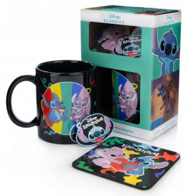Disney - Set porte-clé, mug et sous-verre Stitch