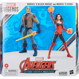 Marvel Legends - Figurines Avengers: Beyond Earth's Mightiest Black Knight et Sersi 15 cm