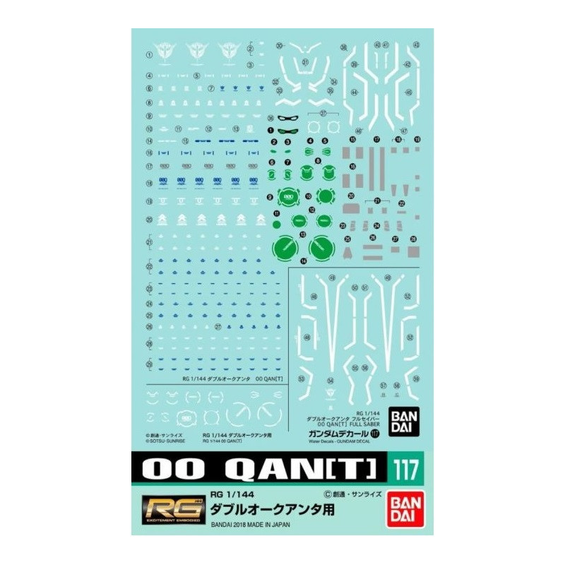 Gundam - Decals RG 1/144 117 00 QanT