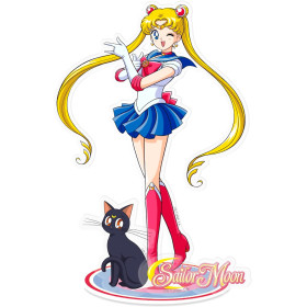 Sailor Moon - Figurine Acryl plate à assembler Moon & Luna 11 cm