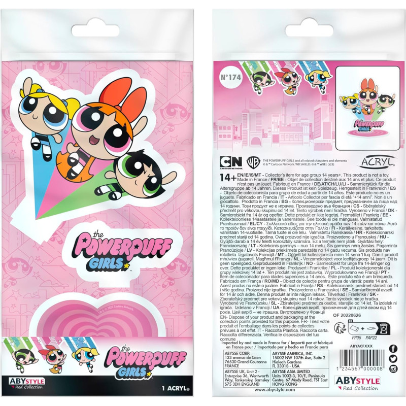 Powerpuff Girls - Figurine Acryl plate à assembler Blossom, Bubbles, & Buttercup10 cm