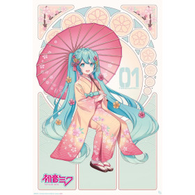 Hatsune Miku - Grand poster Kimono (61 x 91,5 cm)