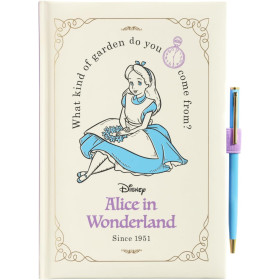 Disney : Alice au Pays des Merveilles - Carnet bullet journal premium + stylo