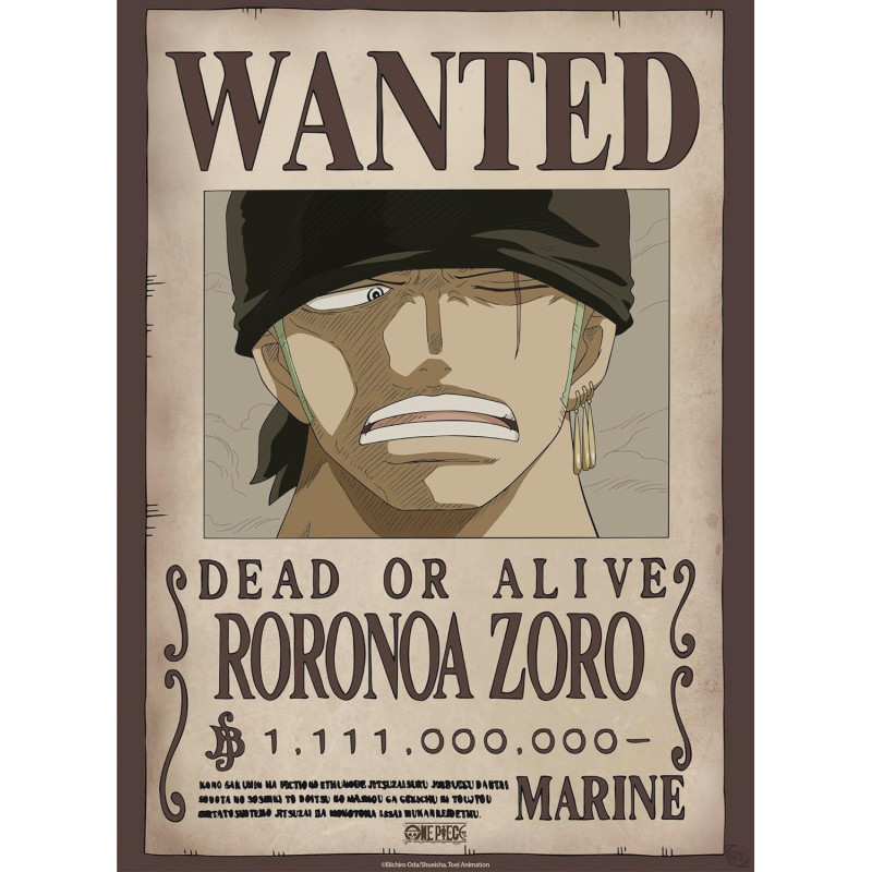 One Piece - poster Wanted Wano Zoro (52 x 38 cm)