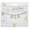 Harry Potter - Bracelet charms Vif d'Or, Deathly Hallows, Retourneur de Temps