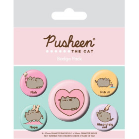 Pusheen - set de 5 badges Nah