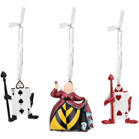 Disney : Alice au Pays des Merveilles - Set de 3 ornements sapin Queen of Hearts