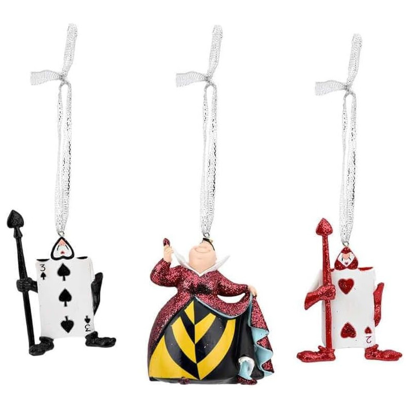 Disney : Alice au Pays des Merveilles - Set de 3 ornements sapin Queen of Hearts