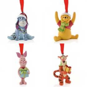 Disney : Winnie l'Ourson - Set de ornements de sapin Eeyore, Winnie, Pigglet, Tigger