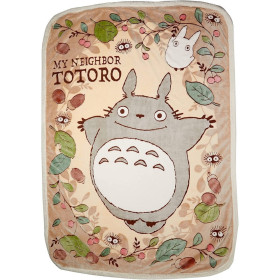 Mon Voisin Totoro - Plaid couverture Églantiers et noisettes 200 x 140 cm
