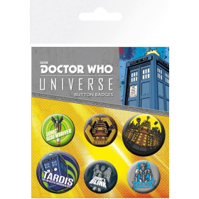 Doctor Who - set de 6 badges