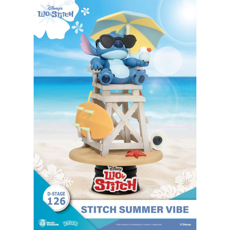 Disney - Diorama PVC D-Stage Stitch Summer Vibe 16 cm