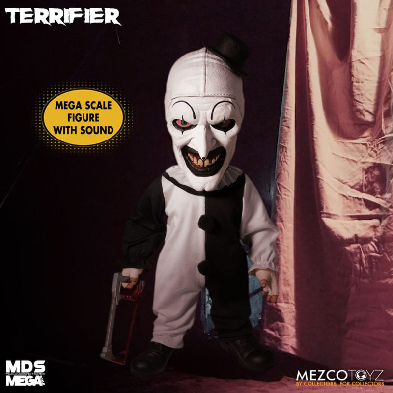 SEPTEMBRE 2024 : Terrifier - Figurine poupée MDS Mega Scale Art the Clown with Sound 38 cm