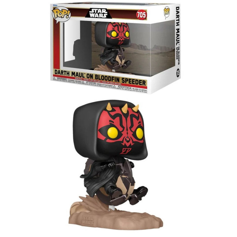 Star Wars - Pop! Episode I Phantom Menace - Darth Maul on Bloodfin Speeder n°705 BOITE ABIMEE